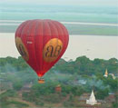 survol de bagan en ballon air chaud