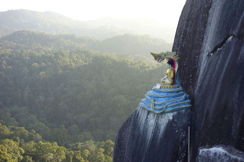 Buddha Image at Ban Mauk above the forest