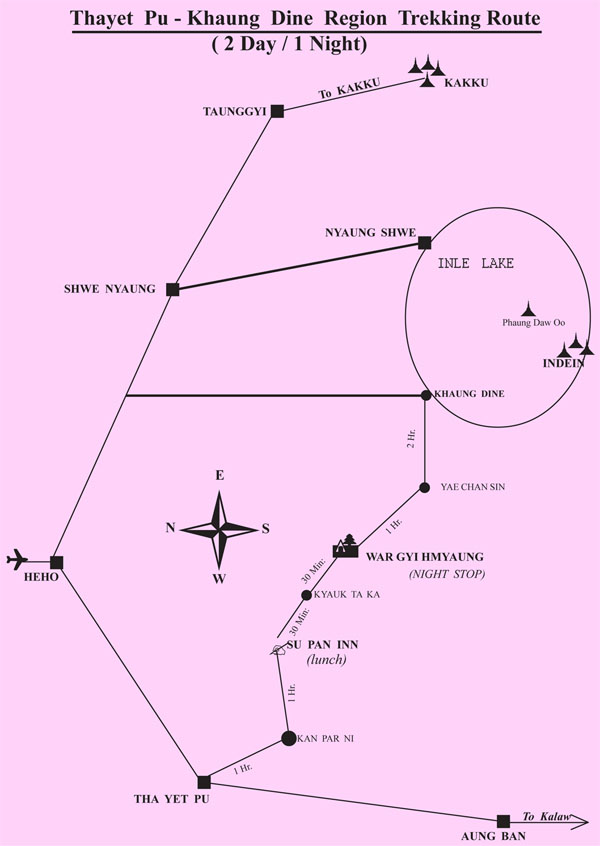 carte trek tha yet pu khaung dine inle lac myanmar