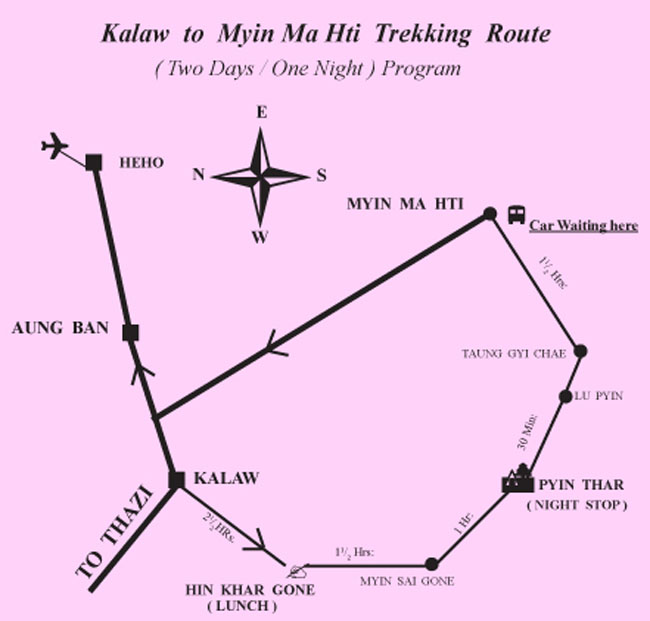 map trek Kalaw Myin Ma Hti Myanmar