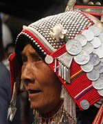 portrait femme akkha triangle d'or myanmar