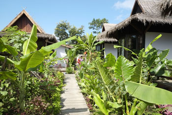 maison birmane jardin