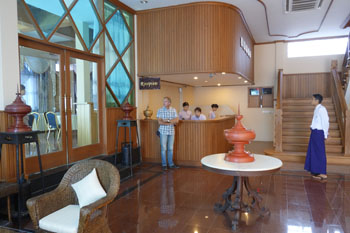 deluxe hotel kyi tin lobby mandalay myanmar
