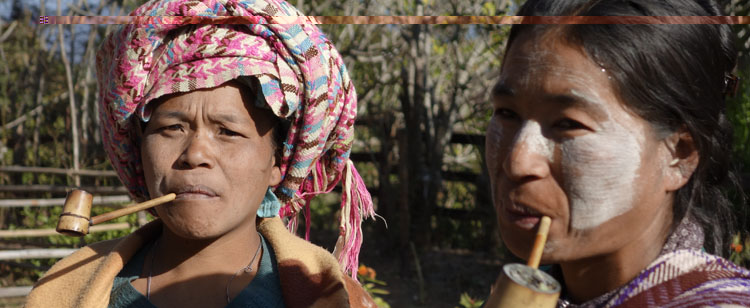 Mujeres de la tnia Chin, en la zona de Mindat.