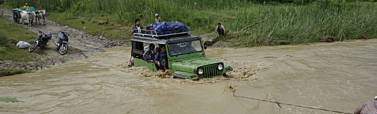 jeep route innonde - tat Chin - Myanmar 