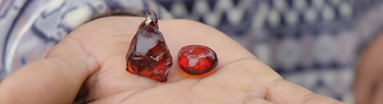 Ambre rouge - Burmite - Tanai - Valle des tigres Myanmar