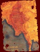 Antike Landkarte Birmas