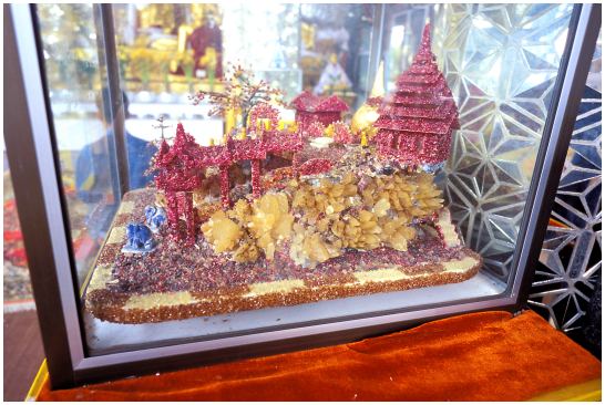 Small  pagoda made with gems in Mogok (Myanmar) 