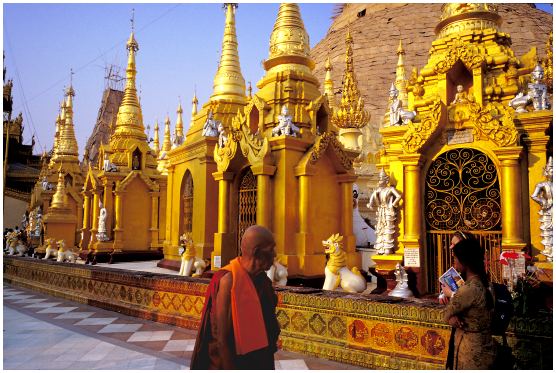 pagode shwedagon à Yangon, Myanmar, Birmanie