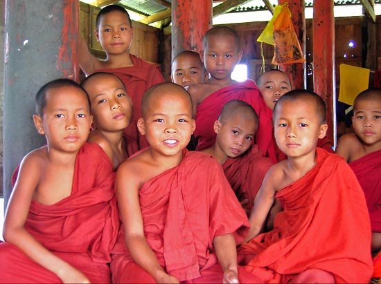 young samaneras at Sagar, south shan state, Myanmar