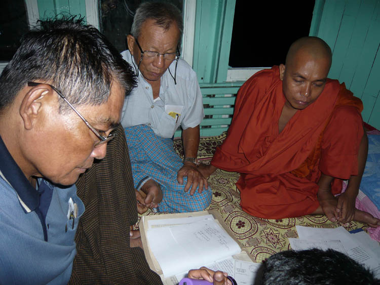 tude des cartes et trajet avec Tipitaka Sayadaw