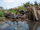 house destroyed in Bokkale