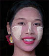 portrait jeune femme birmane au tanaka